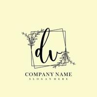 DV Initial beauty floral logo template vector