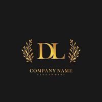 DL Initial beauty floral logo template vector