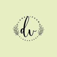 DV Initial beauty floral logo template vector