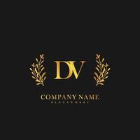 DV Initial beauty floral logo template vector