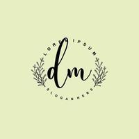 DM Initial beauty floral logo template vector