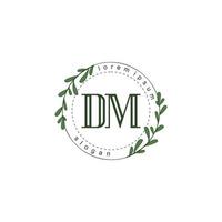 DM Initial beauty floral logo template vector