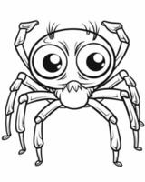 Siniestro araña colorante página vector
