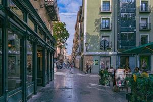streets in the historic old town of Zaragoza, Spain photo