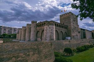 Moorish historic palace in the Spanish city of Zaragoza photo