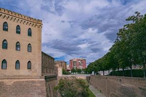 Moorish historic palace in the Spanish city of Zaragoza photo