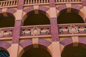 bullring against the city of Zaragoza, Spain on a sunny day photo