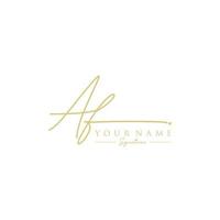 Letter AF Signature Logo Template Vector