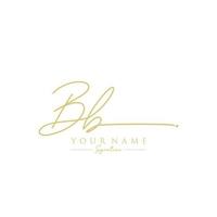 Letter BB Signature Logo Template Vector