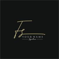 Letter FS Signature Logo Template Vector