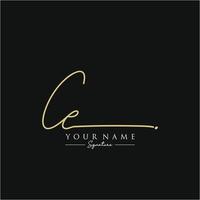 Letter CE Signature Logo Template Vector