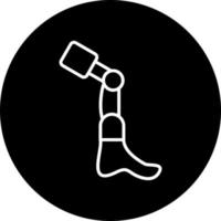 Bionic Leg Vector Icon Style