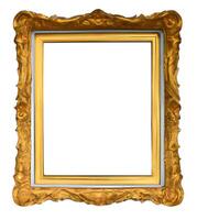 Blank antique gold picture frame. . photo