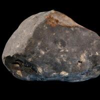 espacio asteroide. meteorito Roca aislado en negro antecedentes. generativo ai. foto
