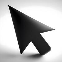 3d computer mouse cursor. arrow icon. Generative AI. photo