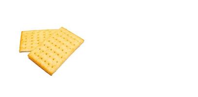 Crackers isolated on white background. Photo after some edits.