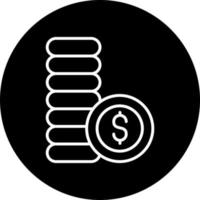 Coins Vector Icon Style