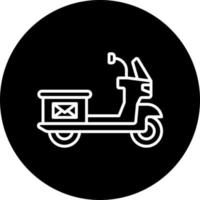 correo bicicleta vector icono estilo