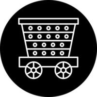 Wood Cart Vector Icon Style