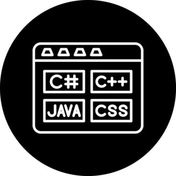 Coding Language Vector Icon Style