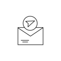mensaje, correo electrónico, enviar vector icono