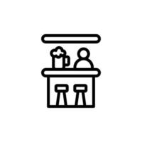 Bar table, beer vector icon