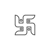 Swastika, Diwali vector icon