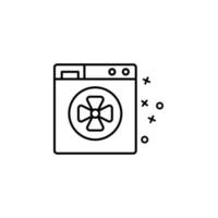 Dryer machine clothes vector icon