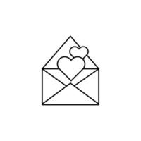 Email, send, love, heart vector icon