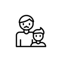 Dad, son vector icon