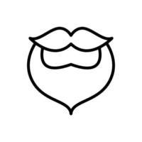 Beard, mustache vector icon