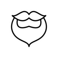 Beard, mustache vector icon