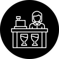 bar cashier Vector Icon Style