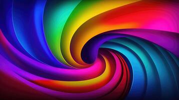 Modern background of rainbow gradients and curves with fluid, liquid motion with photo