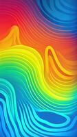 Modern background of rainbow gradients and curves with fluid, liquid motion with photo