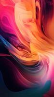Modern background of rainbow gradients and curves with fluid, liquid motion with photo