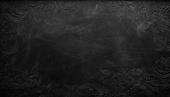 Textured black board background close up background with photo