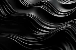 Wavy Black Textured Metallic 3D Background photo