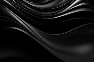 Wavy Black Textured Metallic 3D Background photo