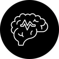 Human Brain Vector Icon Style