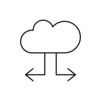 Cloud computing, arrows, SEO vector icon