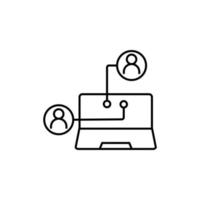 User laptop education partner vector icon