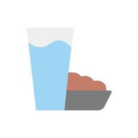 Fasting water food Ramadan vector icon