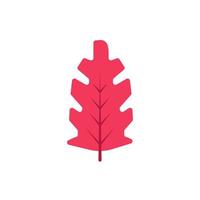 Autumn leave, red vector icon