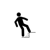 Man, fall, stairs, down vector icon