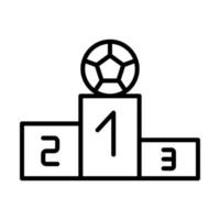 First place, winner, football vector icon