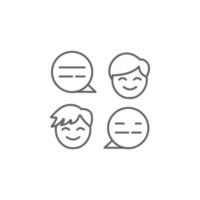 Friends, talk, chat vector icon