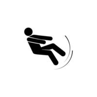 Man, fall, imbalance, person vector icon