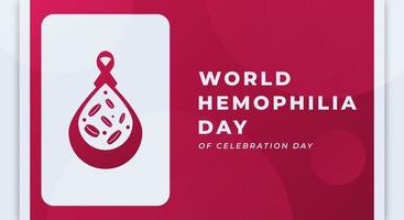mundo hemofilia día celebracion vector diseño ilustración para fondo, póster, bandera, publicidad, saludo tarjeta