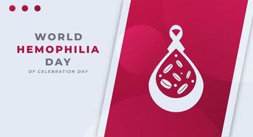 mundo hemofilia día celebracion vector diseño ilustración para fondo, póster, bandera, publicidad, saludo tarjeta